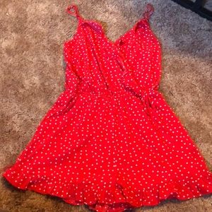 Red Polka Dot Romper